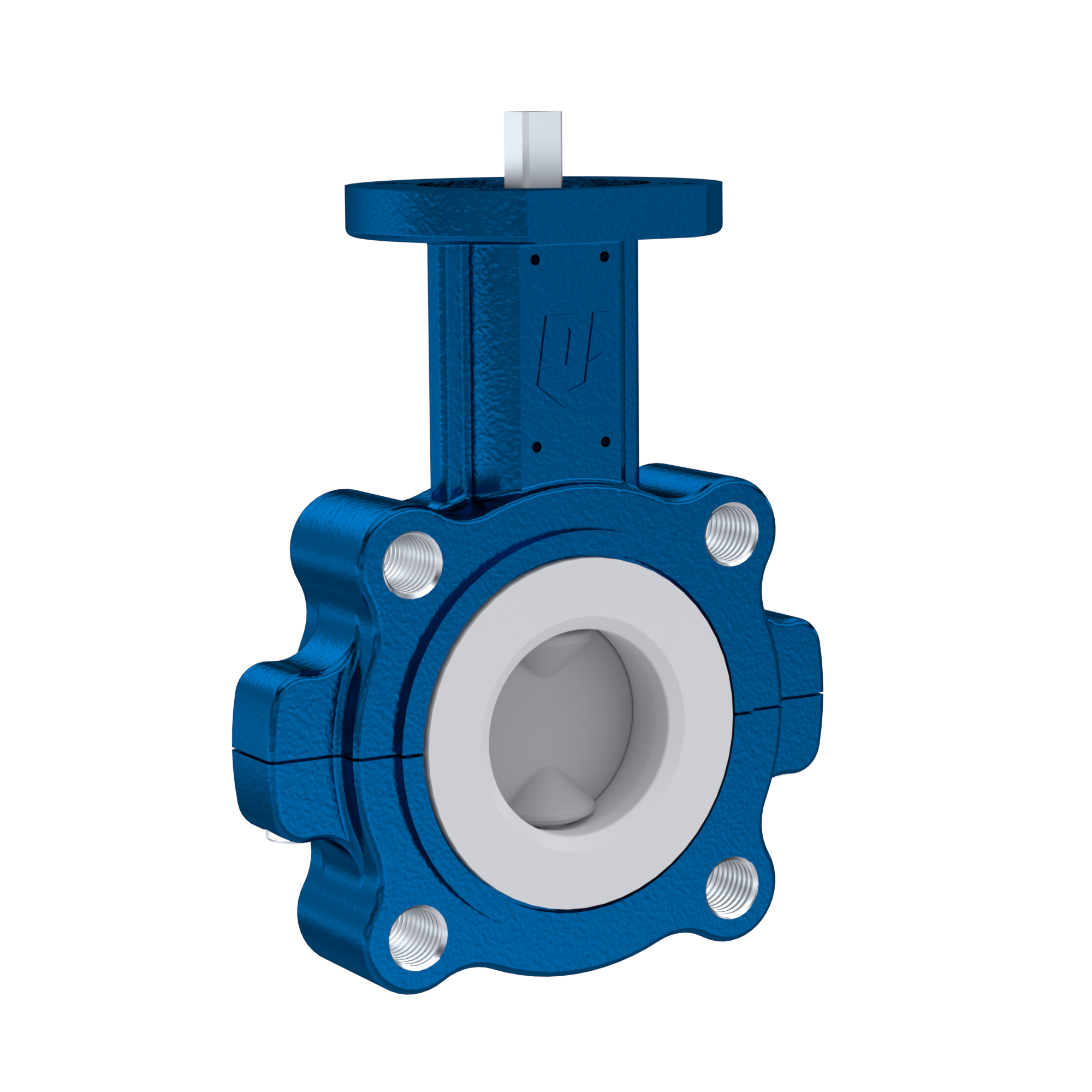 Butterfly-valve PTFE AK10 DN50 PN10-PN16 FKM insert