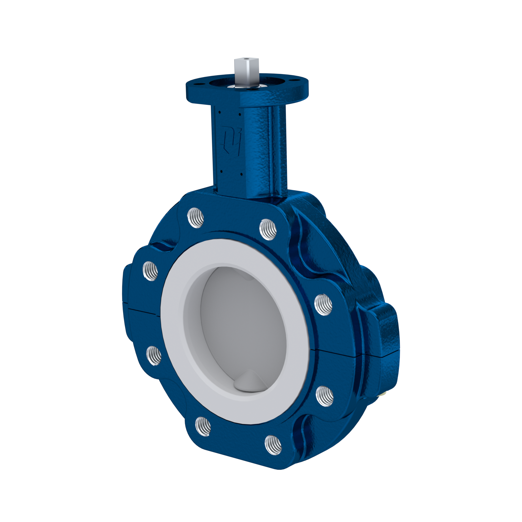 PFA-Butterfly-valve PTFE AK10 DN100 PN10-PN16 silicone insert