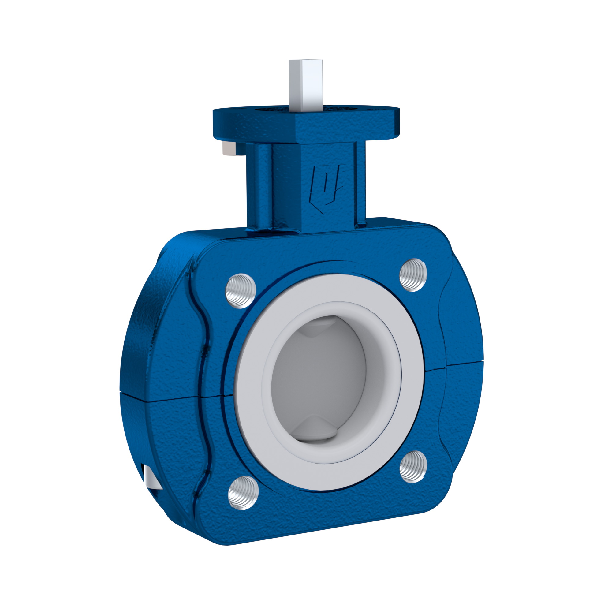 Butterfly-valve PTFE AK10 DN40 ANSI150 FKM insert